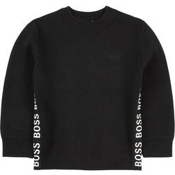 HUGO BOSS Logo Detail Knitted Sweater - Black (J25L89-09B)