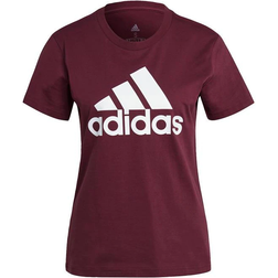 Adidas Women's Loungewear Essentials Logo T-shirt - Victory Crimson/White