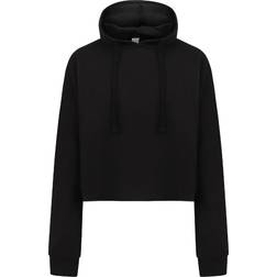 SF Women's Cropped Slounge Hoodie - Black