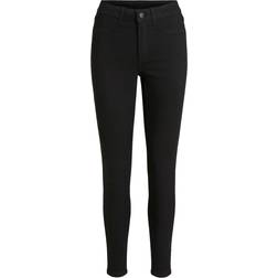 Vila Ana Regular Waist Jeggings - Black/Black Denim