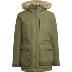 Adidas Hooded Parka Focus Olive - Vihreä