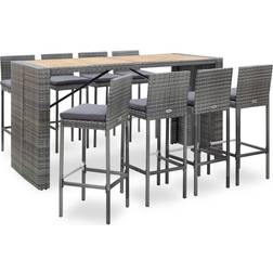 vidaXL 49567 Bargrupp, 1 Bord inkl. 8 Stolar