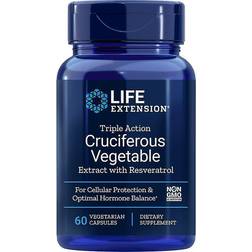 Life Extension Triple Action Cruciferous Vegetable Extract and Resveratrol 60 stk