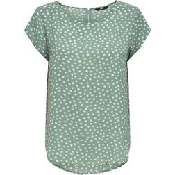 Only Haut Femme Vic Manches Courtes - Green