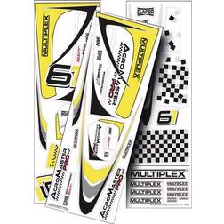 Multiplex Acromaster Decals Yellow/Silver