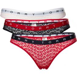 Tommy Hilfiger Lingeri Tai 3-pack - Red/Black