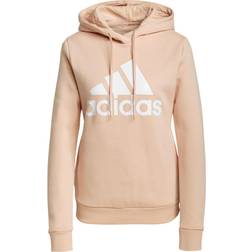 Adidas Women's Loungewear Essentials Logo Fleece Hoodie - Halo Blush/White