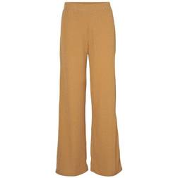 Vero Moda Blossom Rib Knit Pants - Brown /Tan