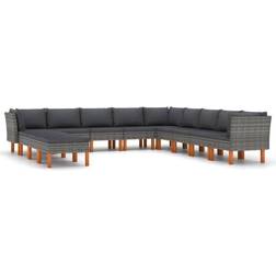 vidaXL 3059724 Loungesæt, borde inkl. 9 sofaer