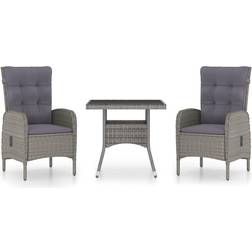 vidaXL 3058522 Essgruppe, 1 Tisch einschl. 2 Stühle