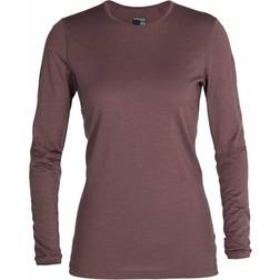 Icebreaker Women's Merino 200 Oasis Long Sleeve Crewe Thermal Top - Mink