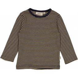 Wheat Stripe Baby Blouse - Midnight Blue