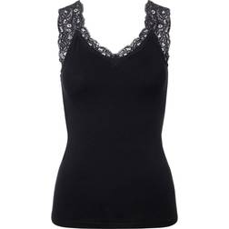 Pieces Barbera Lace Top - Black