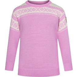 Dale of Norway Kid's Cortina Sweater - PinkCandy/Offwhite