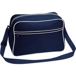 BagBase Retro Shoulder Bag - French Navy/White