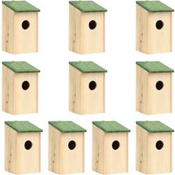 vidaXL Birdhouse 10pcs