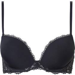 Calvin Klein Seductive Comfort Lace Push-Up Demi Bra - Black