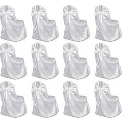 vidaXL Wedding 12-pack Sitzbezug Weiß (140x110cm)