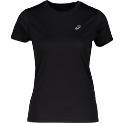 Asics Camiseta Core Negro Mujer - Silver