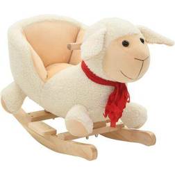 vidaXL Rocking Animal Sheep with Backrest Plush