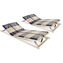 vidaXL 42 Ribbed Base 2-pack Sängram 70x200cm