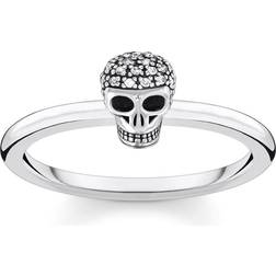 Thomas Sabo Skull Ring - Silver/Transparent