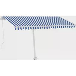 vidaXL Tenda da Sole Retrattile Manuale con LED 400x300 cm - Multicolore 400x300cm