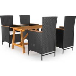 vidaXL 3068757 Juego de comedor de patio, 1 Mesa incl. 4 Sillas