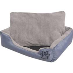 vidaXL Cama Para Perro Con Cojín Acolchado Talla M Gris