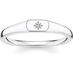 Thomas Sabo Charm Club Star Ring - Silver/Transparent