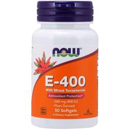 Now Foods Vitamin E-400 with Mixed Tocopherols 50 pcs