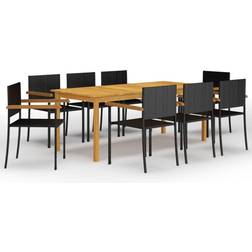 vidaXL 3067902 Patio Dining Set, 1 Table incl. 8 Chairs