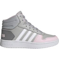 Adidas Kid's Hoops 2.0 Mid - Grey Two/Cloud White/Clear Pink