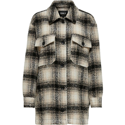 Only Checkered Jacket - Beige/Pumice Stone