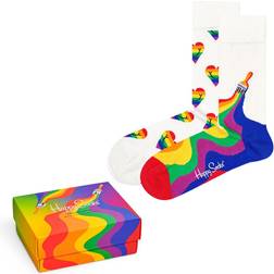 Happy Socks Pride Gift Box 2-pack - White