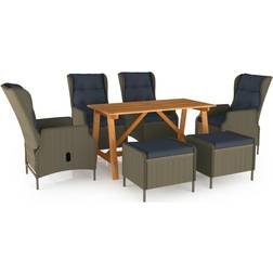 vidaXL 3068785 Juego de comedor de patio, 1 Mesa incl. 4 Sillas