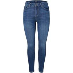 Pieces Delly Short Slim Fit Jeans - Medium Blue Denim