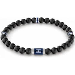 Tommy Hilfiger Wood Bead Bracelet - Black/Silver