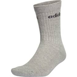 Adidas Half-Cushioned Crew Socks 3-pack - Medium Grey Heather/Black