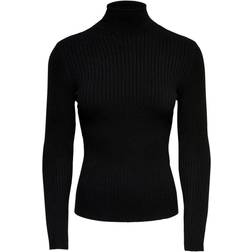 Only Karol Rib Knitted Pullover - Black