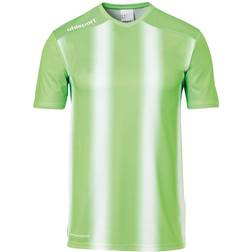 Uhlsport Stripe 2.0 Short Sleeve T-shirt Unisex - Fluo Green/White