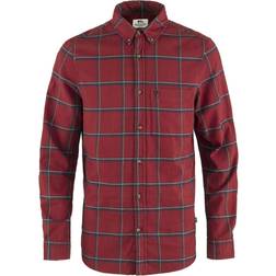 Fjällräven Övik Comfort Flannel Shirt - Red Oak/Navy