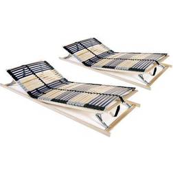 vidaXL 42 Ribbed Base 2-pack Sängram 80X200cm