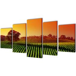 vidaXL Set Fields Arte enmarcado 100x50cm