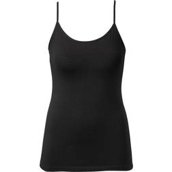 Trofé Trophy Cotton Camisole Narrow Straps 2-pack - Black