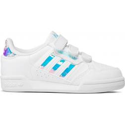 Adidas Kid's Continental 80 Stripes - Cloud White/Cloud White/Pulse Aqua