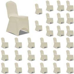 vidaXL Stretch 30pcs Loose Chair Cover Beige