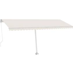 vidaXL Tenda Da Sole Manuale Autoportante 500x300 cm Crema