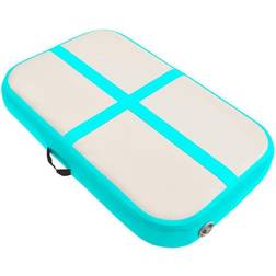 vidaXL Gymnastiekmat met pomp opblaasbaar 60x100x20 cm PVC groen
