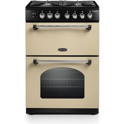 Rangemaster CLA60DFFCR/C Classic 60cm Cream Dual Fuel Beige, Chrome